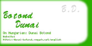 botond dunai business card